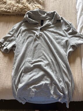 Zella Men's Gray Short-Sleeve Polo